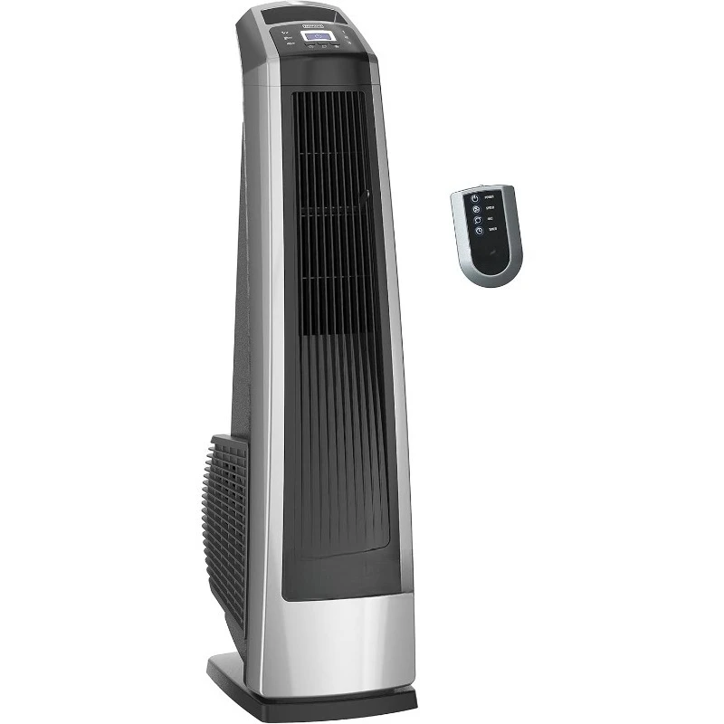 

High Velocity Oscillating Tower Fan for Bedroom, Garage, Basement, and Gym with Remote Control, Timer, 3 Powerful Speeds,