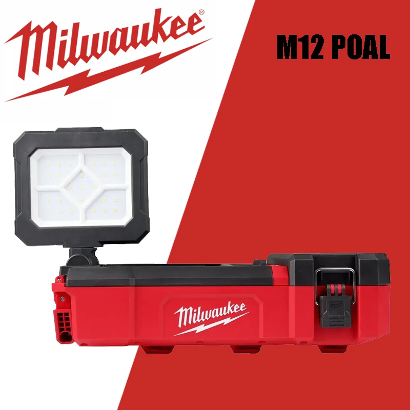 Milwaukee M12 POAL/2356 M12 PACKOUT stackable Continuous Lighting Flood Light w/ USB Charging 1400LM Tool Accessories