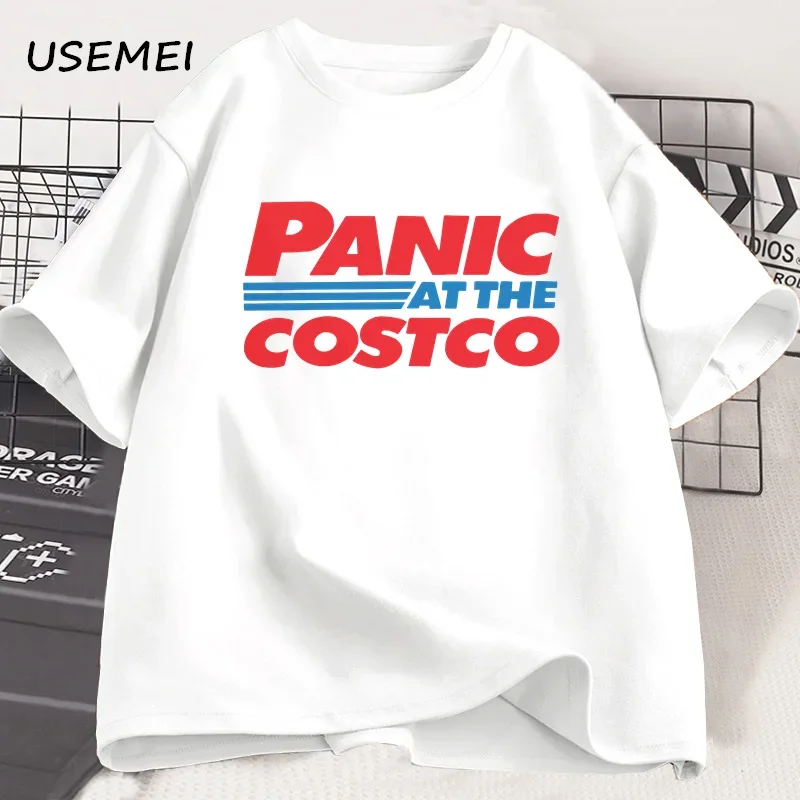 Panic At The Costco Graphic T-shirts Costco Lovers Tee men fashion Oversized cotton t shirt Streetwear Tshirt Men's Clothing Tee image 3