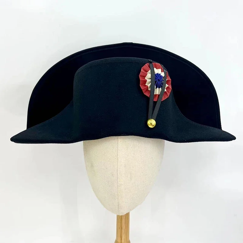 Chapeau de cosplay d'Halloween français Napoléon Adelo al CapAF Bicorne, casquette de mode unisexe adulte, costume de fête Masade Tim, accessoire de décoration