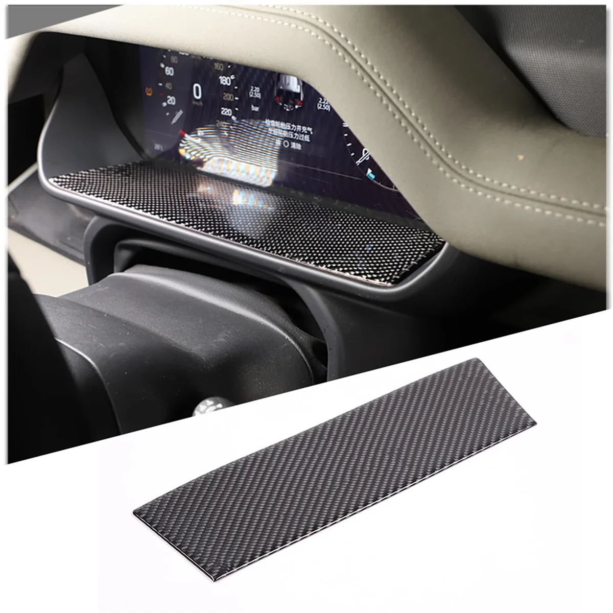 Carbon Fiber for Land 90 110 130 2020-2024 Dashboard Panel Cover Trim Interior Accessories