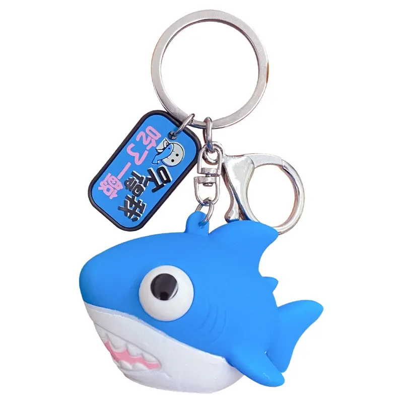 Big Shark Crowded Pressure Ball Keychain, Super Cute, Funny Spoof, Tricky Product, Key Ring Rescue Gift