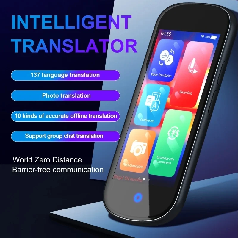 

4G Portable Real-time Voice Translator Multi-country Offline Language Translation Real-time Intelligent Translate V12 Device