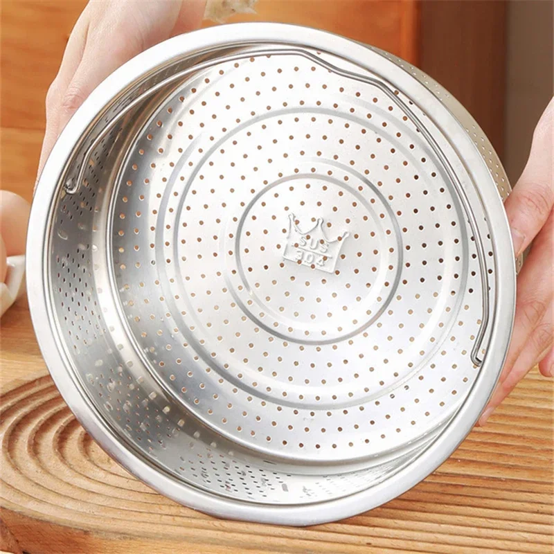 Food Steamer cucina pentola a pressione per riso cestello di scarico a griglia per cottura a vapore con manico in Silicone accessori per la cottura