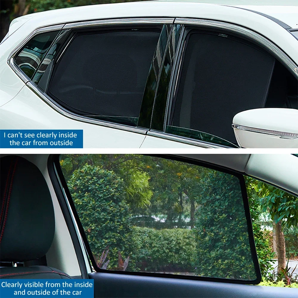 Car Magnetic Sunshades for Ford Territory Equator Sport 2021~2024 Side Window Sun Visor Mesh Rear Windshield Curtain Accessories