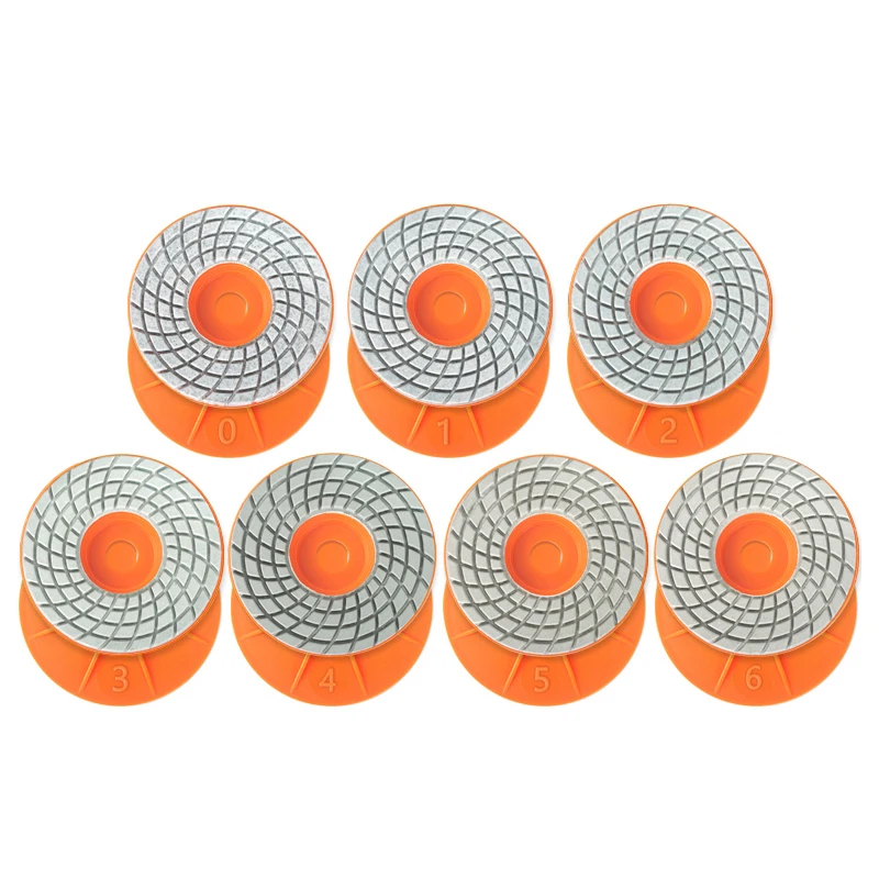 1Pc 4 Inch 100mm Abrasive Buckle Lock Diamond Wet Polishing Pad Flexible Disc For Stone Quartz Marble Granite Concrete Grinding