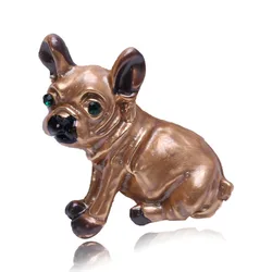 Cartoon Cute French Bulldog Dog Brooches for Women Kids Animal Unisex Pin Coat Suit Bag Accessories Party Birthday Daily Gifts