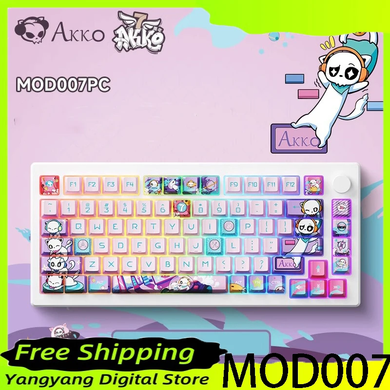 teclado mecanico botao multifuncional hot swap e sports gaming acessorios para pc homem presentes 7th anniversary akko mod007 01