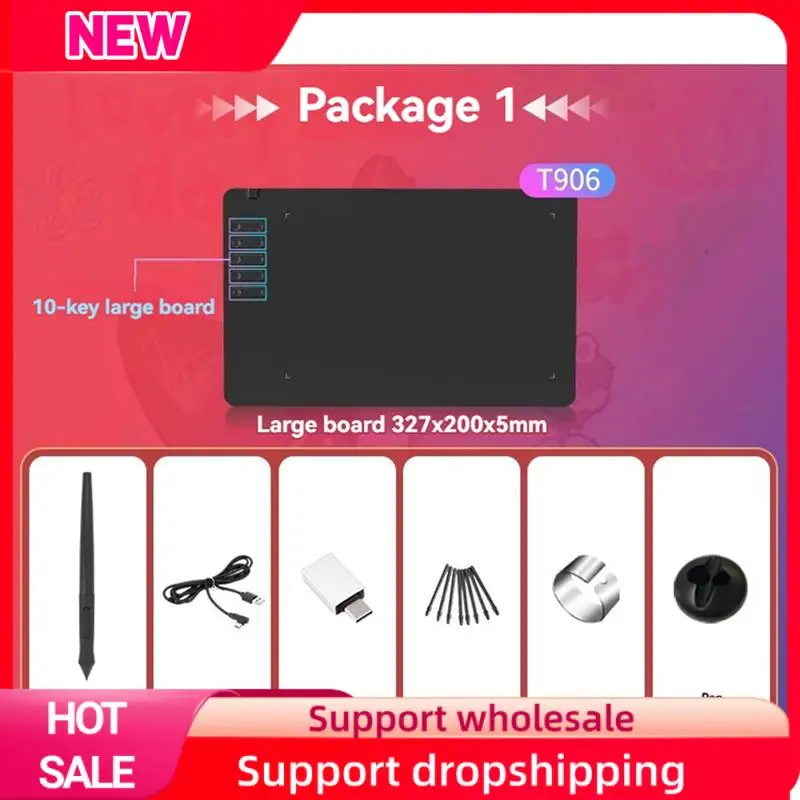 Superior Graphics Drawing Tablet Ultra-Thin Art Tablet 10 Express Keys With 8 Pen Nibs 8192 Levels Pressure For Drawing Writing