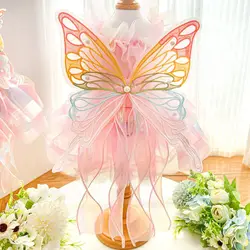 Pet Wedding Princess Butterfly Clothes Dog Dress Cat Skirt Gown Skirt Supplies Princess Dresses for Small Dogs Cat Costume