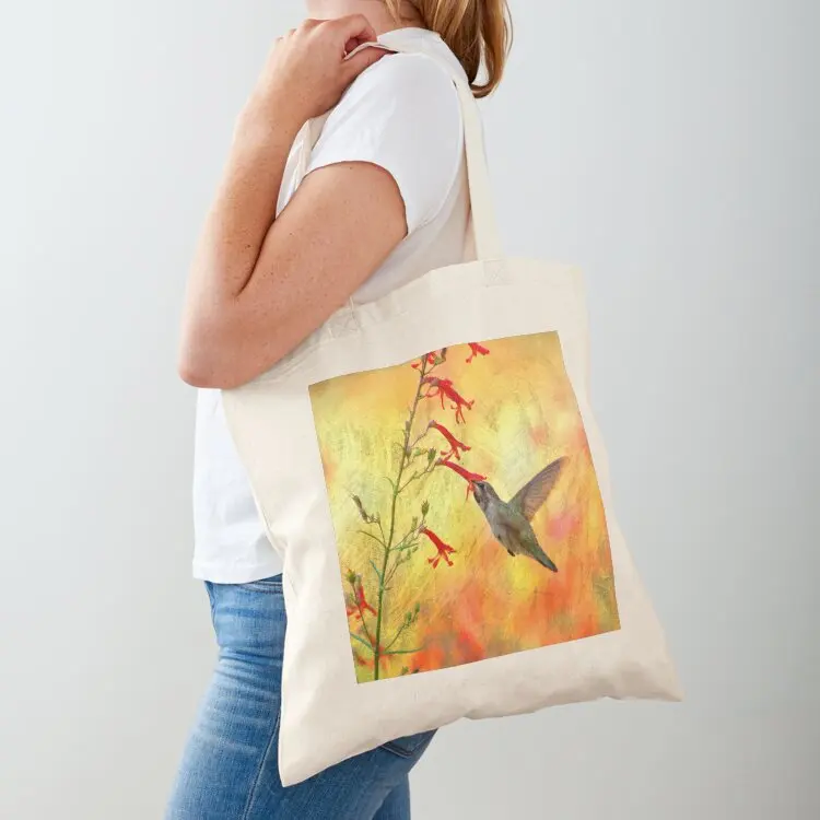 Hummingbird In The Garden Tote Bag Gift bags Shopper handbag tote bag men Canvas bag for women