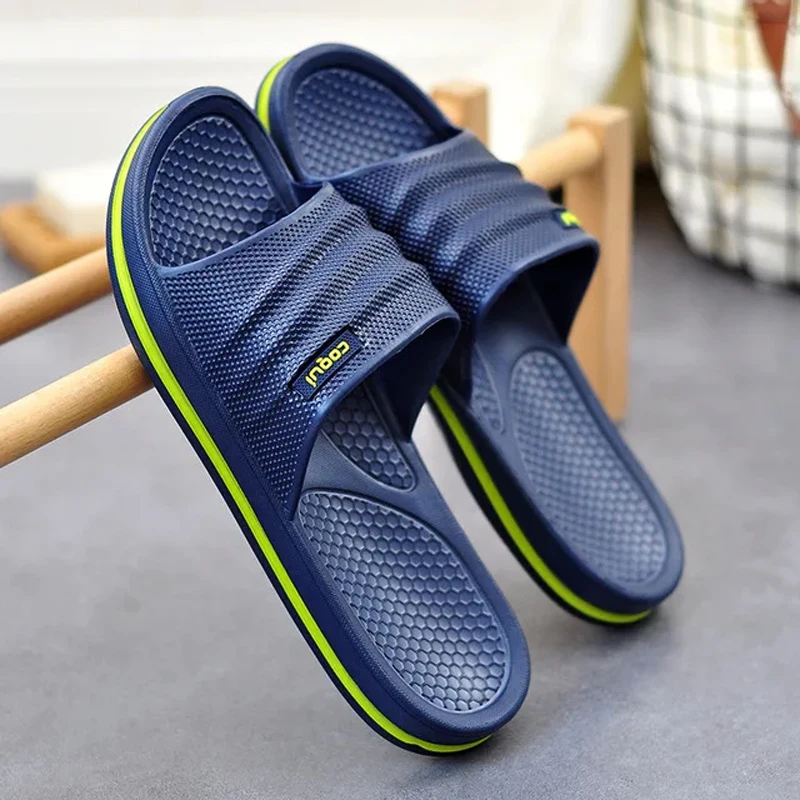 Men's Slippers EVA Non-slip Bathroom Slippers Soft Comfortable Home Summer Slippers Indoor Bathroom slippers for Big Size 45