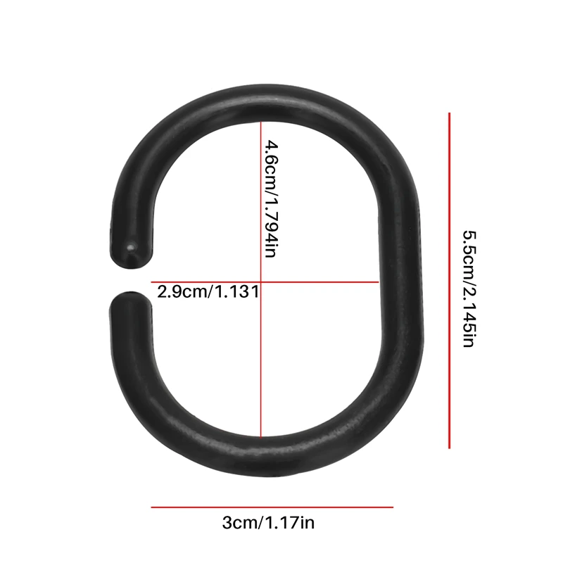 

24 шт. кольца для занавесок для душа, пластиковые крючки для занавесок для душа для ванной комнаты, штанга для душа-AT35