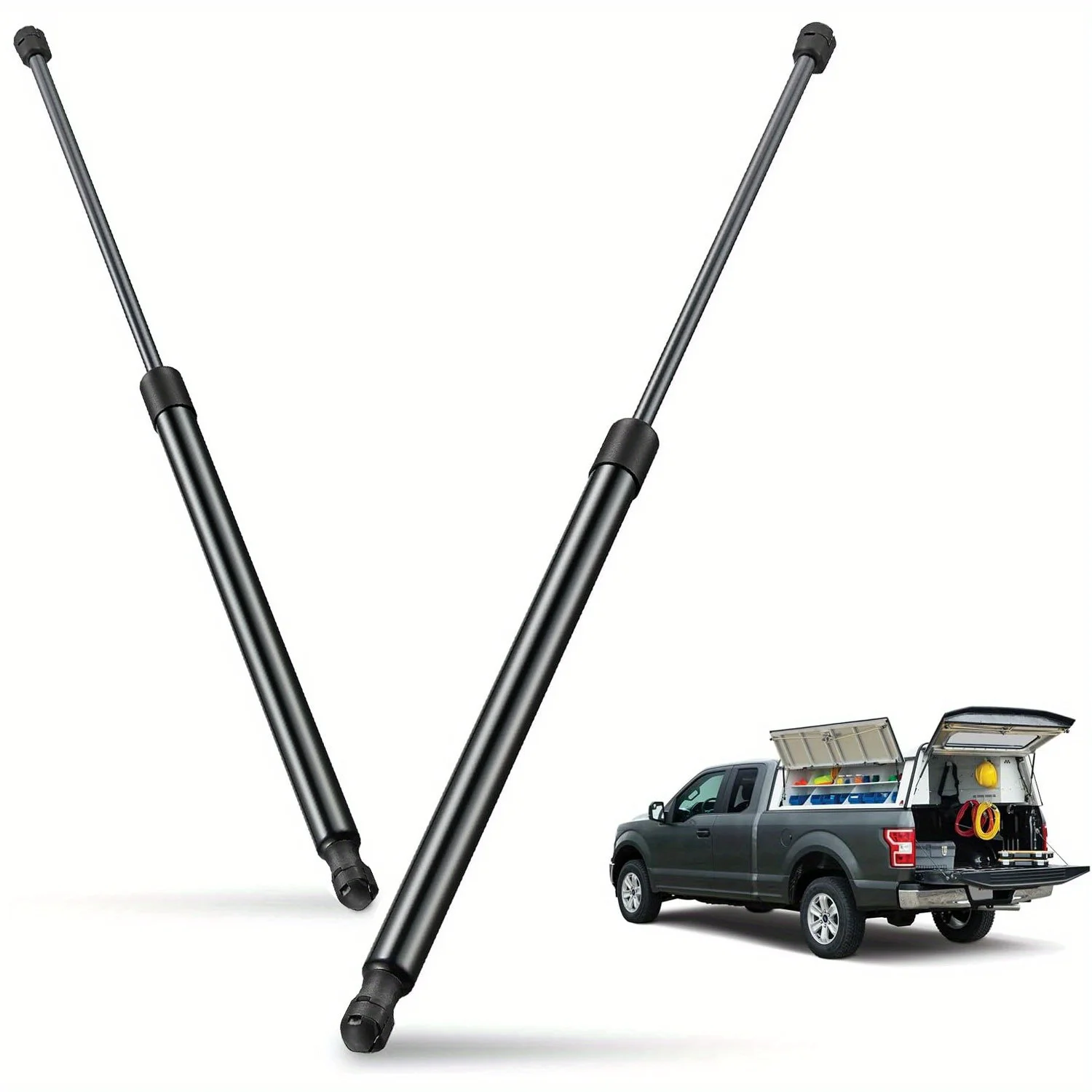 دعامات غاز C1615134 مقاس 27 بوصة 400N لغطاء Tonneau/باب المطبخ RV/غطاء تخييم شفافة (مجموعة من 2) #2