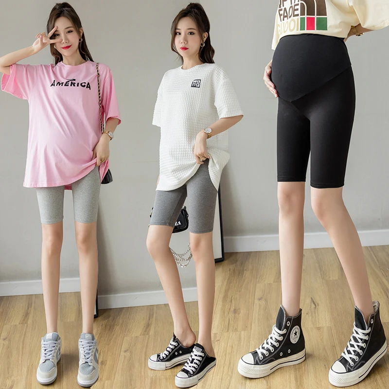 

New Thin Cotton Maternity Legging Sports Casual Yoga Belly Legging Clothes for Pregnant Women Pregnancy Shorts leggings