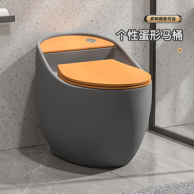 Palace color egg toilet creative large pipe color siphon pumping small apartment bathroom household toilet