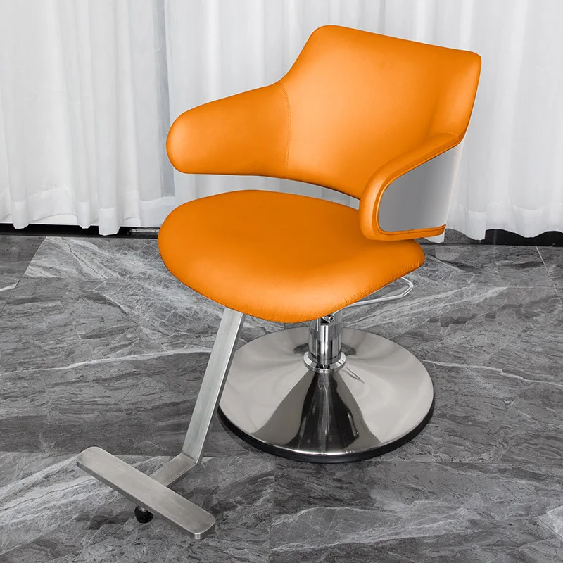 Popular Fashion European Business Style Beauty Barber Chair Simple Design Barber Lifting Rotating Chair