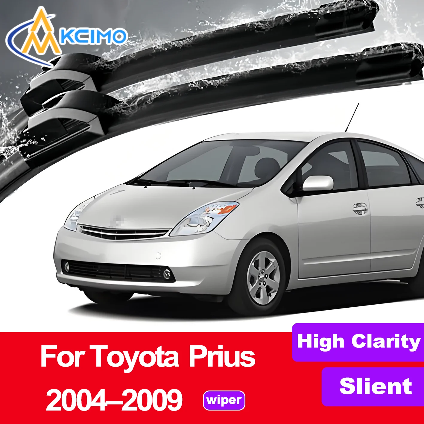

KCIMO 2PCS HD Car Windscreen Wipers for Toyota Prius XW20 2004-2009 Front Windshield Accessories 2009 2008 2007 2006 2005 2004