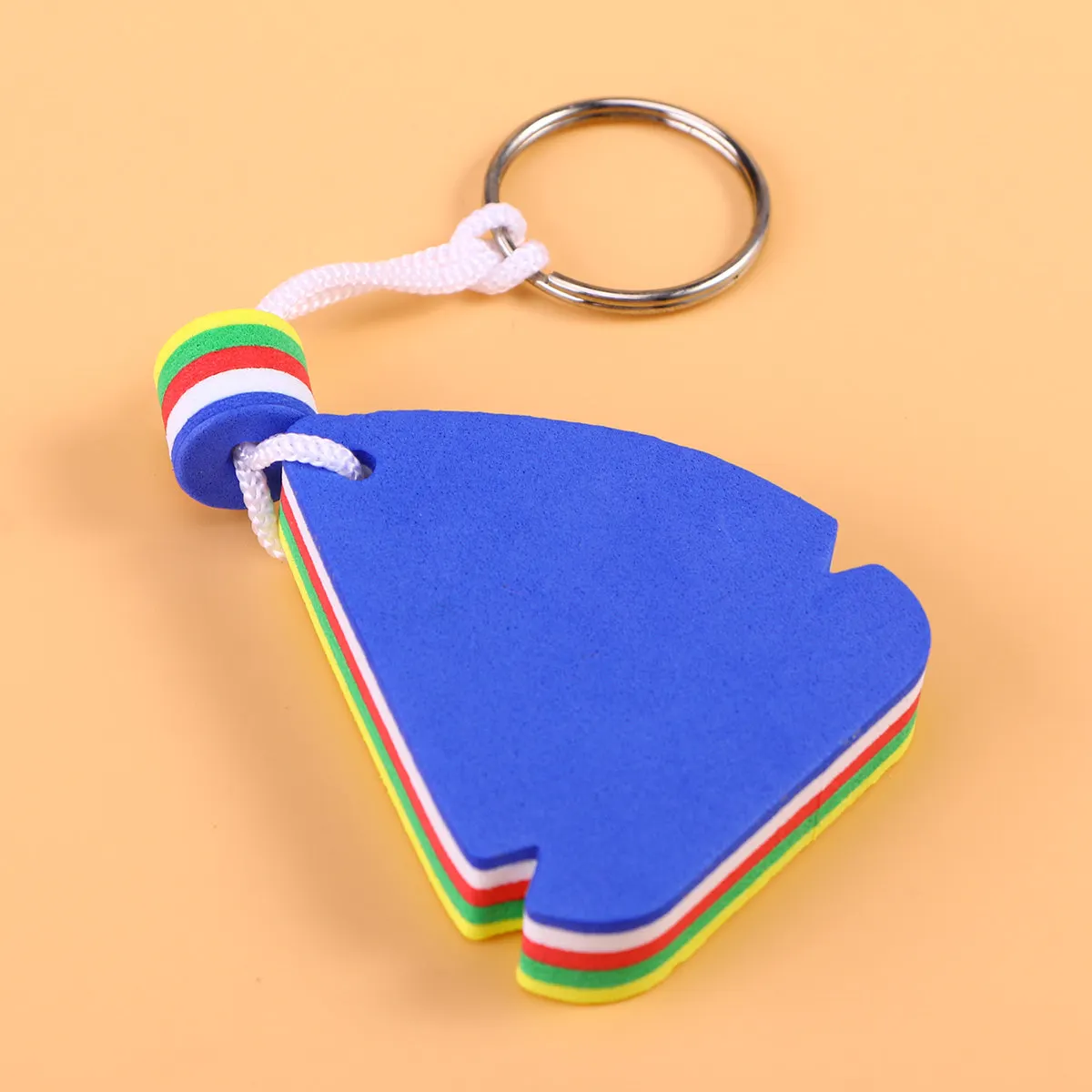 2Pcs Eva Floating Sailboat Keychain Floating Key Ring Safety Holder Marine Boat Fishing Canoeing Sailing Water Sports