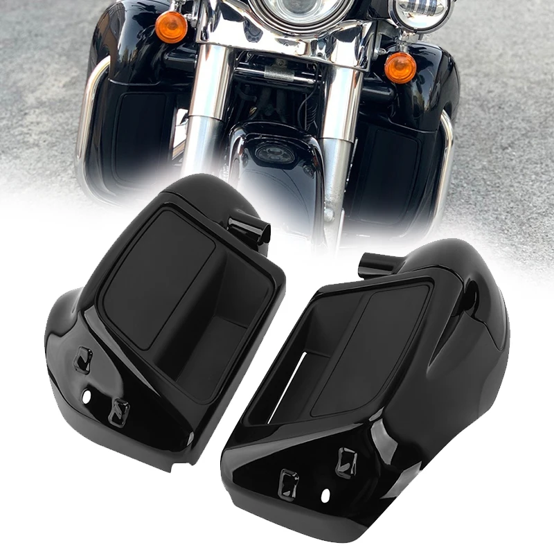 

Motorcycle Accessories Lower Vented Leg Fairings Glove Box Gloss Black For Harley Touring Street Glide Ultra Road King 2014-up