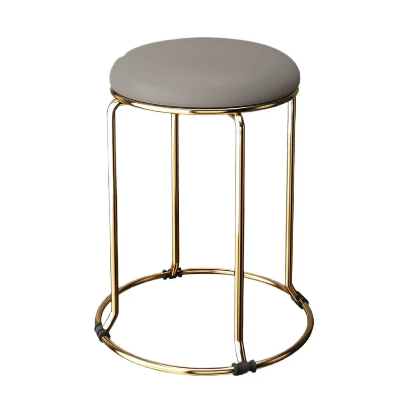 Light Luxury And Minimalist Household Circular Chairs Stackable Spare Chairs In Restaurants And Technology Cloth Chairs