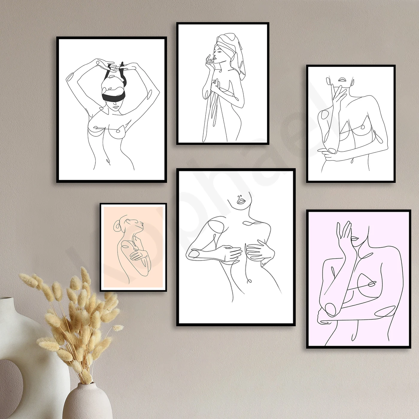 Female Body Line Drawing Home Minimalist Wall Decor Art Poster