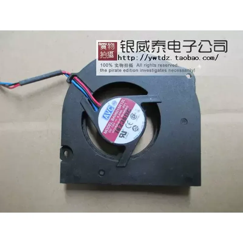 For AVC BA06015R12L 12V 60mm 6015 Three-Wire Projector Blower Turbine and Fan