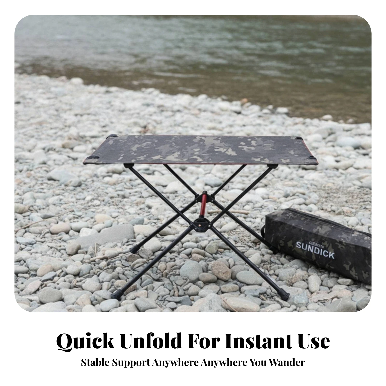 Outdoor Und Camping - 頑丈なコーデュラ生地の天板を備えたキャンプテーブル、折りたたみ式アウトドアテーブル、ピクニックやキャンプに最適な軽量アルミフレーム