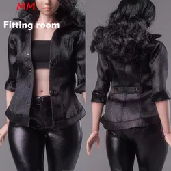 CTC-003 1/6 scale female dolls clothes shirt leather pants for 12'' TBLeague JIAOU DOLL action figure