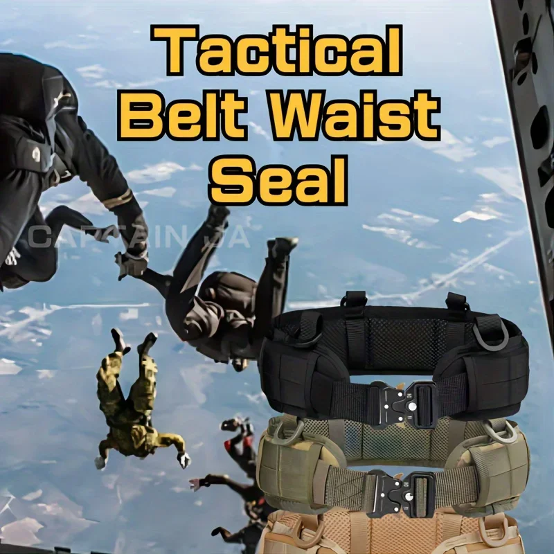 

Регулируемый тактический ремень для охоты на открытом воздухе, многофункциональный нейлоновый ремень с пряжкой, высококачественный спортивный холщовый ремень на открытом воздухе