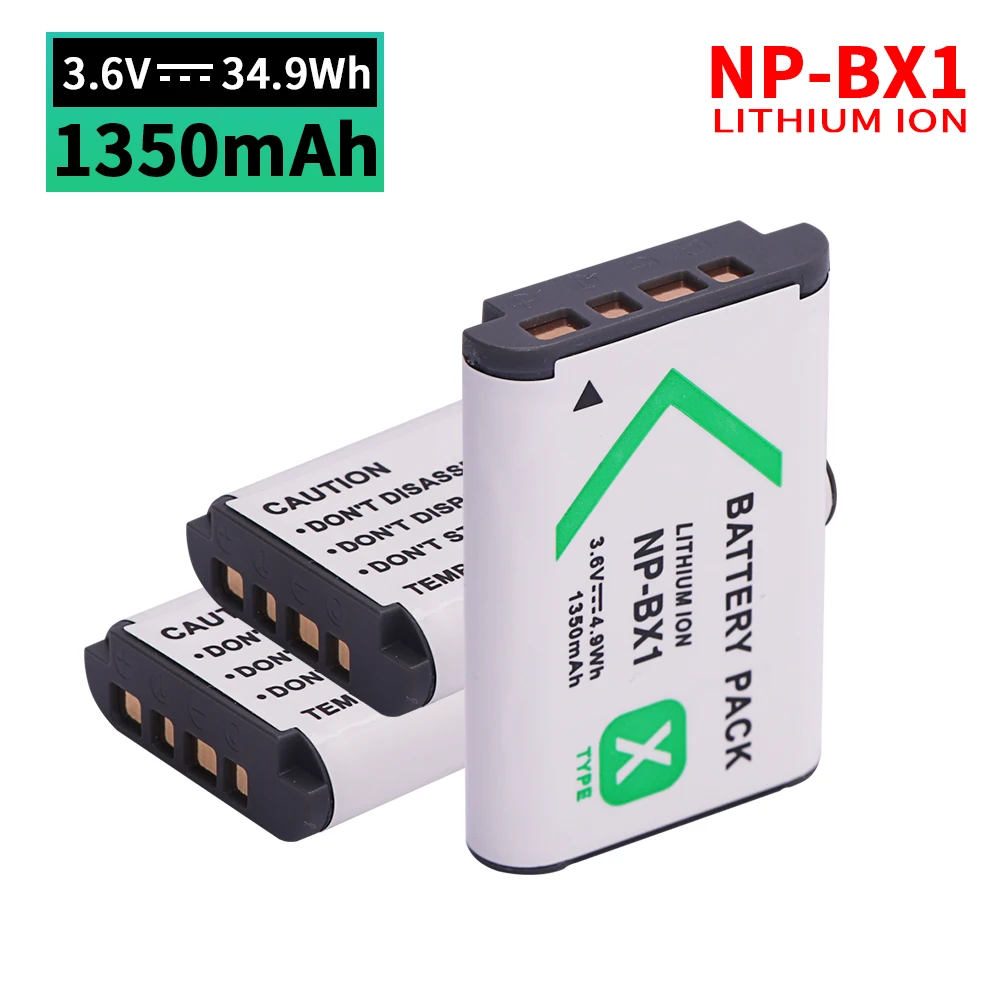 3.6V 1350mAh NP-BX1 Battery NPBX1 Rechargeable Batteries For Sony DSC RX1 RX100 M3 M2 RX1R WX300 HX50 PJ240E AS15 WX350 Camera