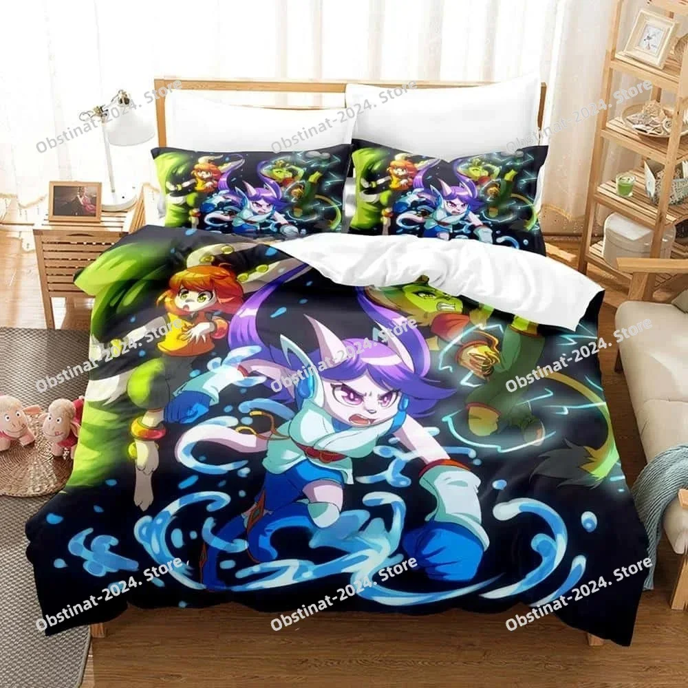 

New Game Freedom Planet Bedding Set Print single Comforter Quilt Bed Cover Duvet Cover Pillow Case 3 Pieces Sets Kids Adult Size