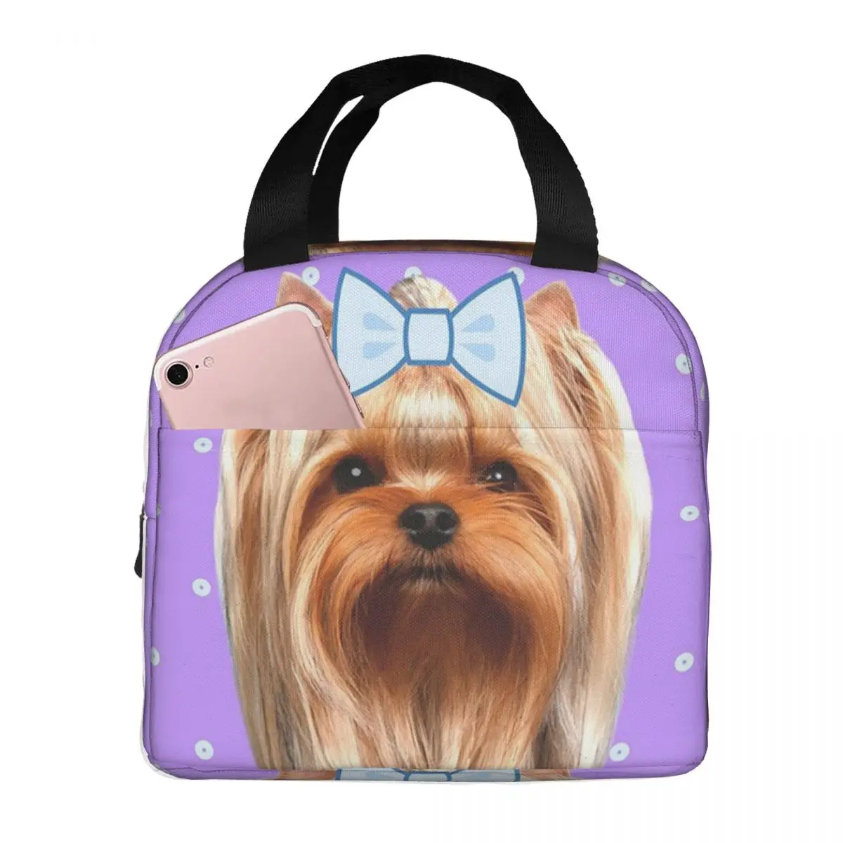 Yorkshire Terrier Dog Yorkie Lover Insulated Lunch Bag for Women Children Portable Food Boxes Thermal Lunch Box Tote