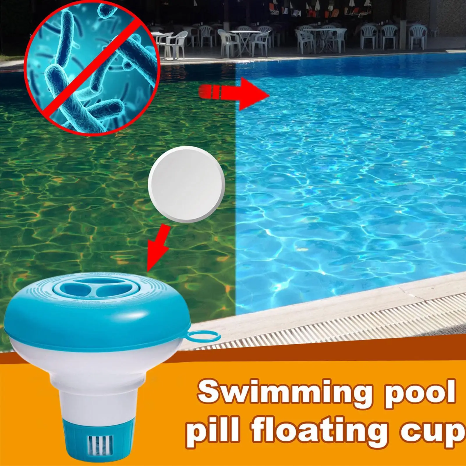 

Floating Chlorine Dispenser Personal Pools Mini Pool Chlorine Floater with Adjustable Flow Vents Balanced ChemicalDispenser