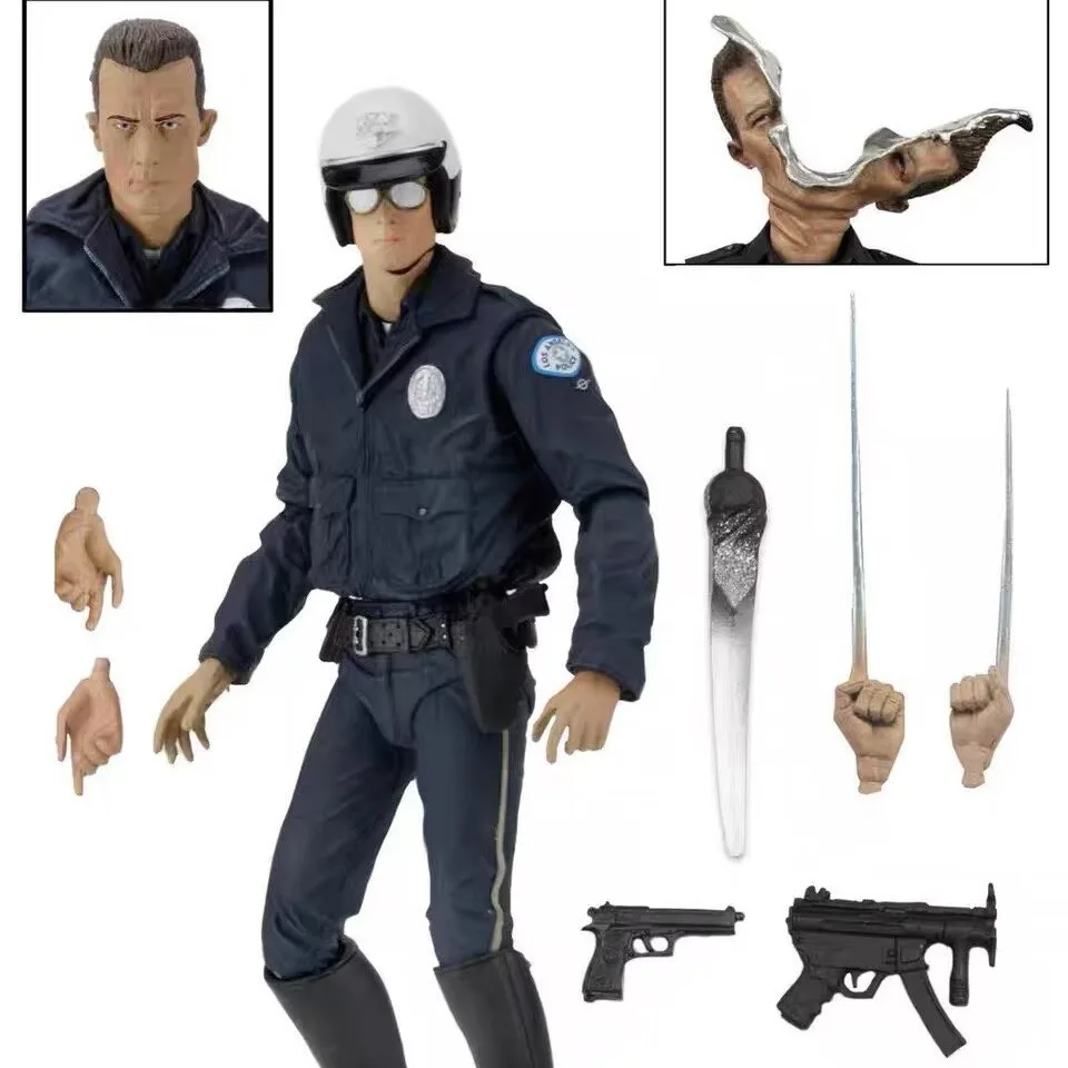NECA ターミネーター 2 T1000 オートバイ警官サラ・コナー 7 インチアクションフィギュアコレクタブルおもちゃモデルデスクトップ装飾誕生日ギフト