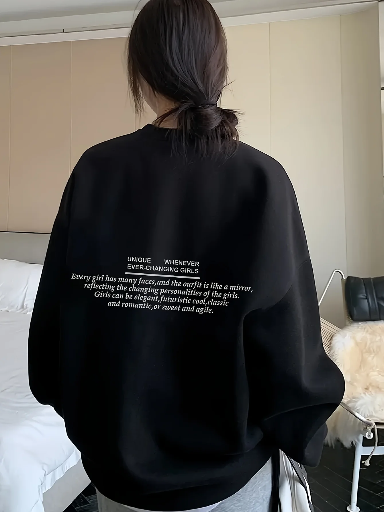 

Inspirational Quote Graphic Print Autumn and Winter Cotton Men's and Women's Sweatshirts Outdoor Sports Leisure Fashion Trend