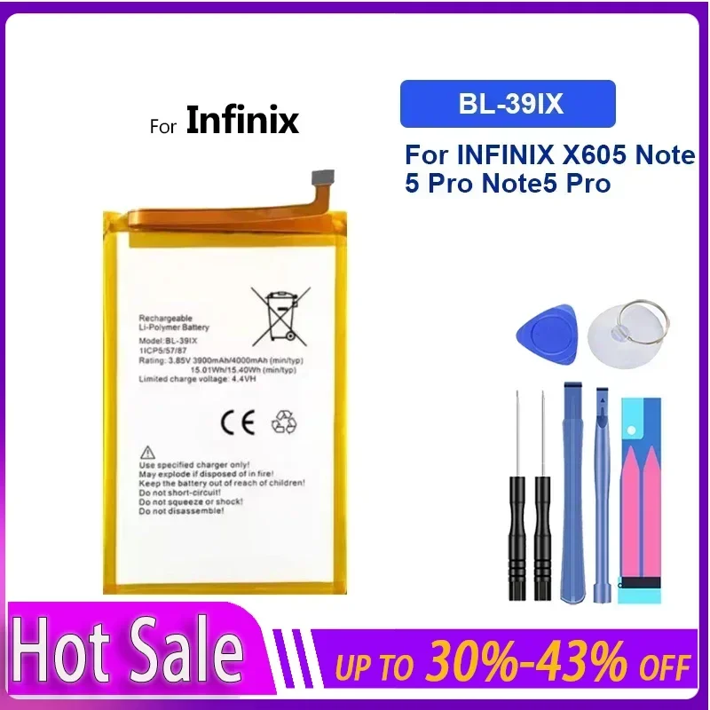 4000mAh/5000mAh Battery BL-49FX BL-44AX BL-39IX BL-44CX For infinix Hot 8 9 X650 X650B X655 X656 Note 7 Lite/4 Pro Spark 5 Pro