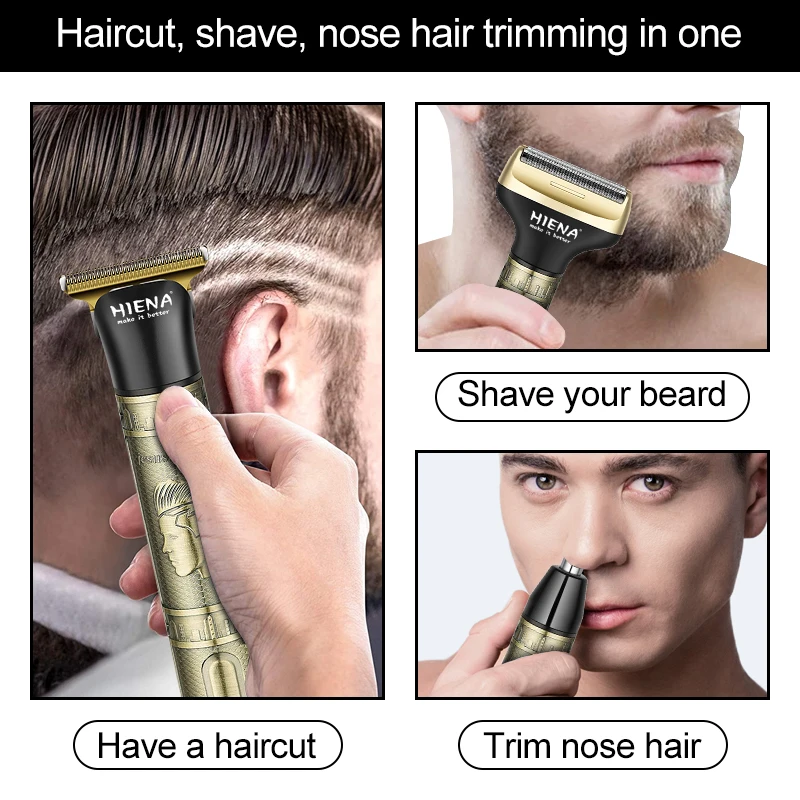 HIENA Hair Clippers for Men Professional Beard machines Trimmer Set Cordless Mens Hair Trimmer Electric shaving razor man - Image 5