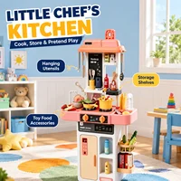 52-Piece Kitchen Toy Set, Educational Toys with Sound and Light Effects, Equipped with Various Realistic Kitchen Tools, Perfect for Parent-Child Interaction, Role-Playing Activities, and Holiday Gifts. 6