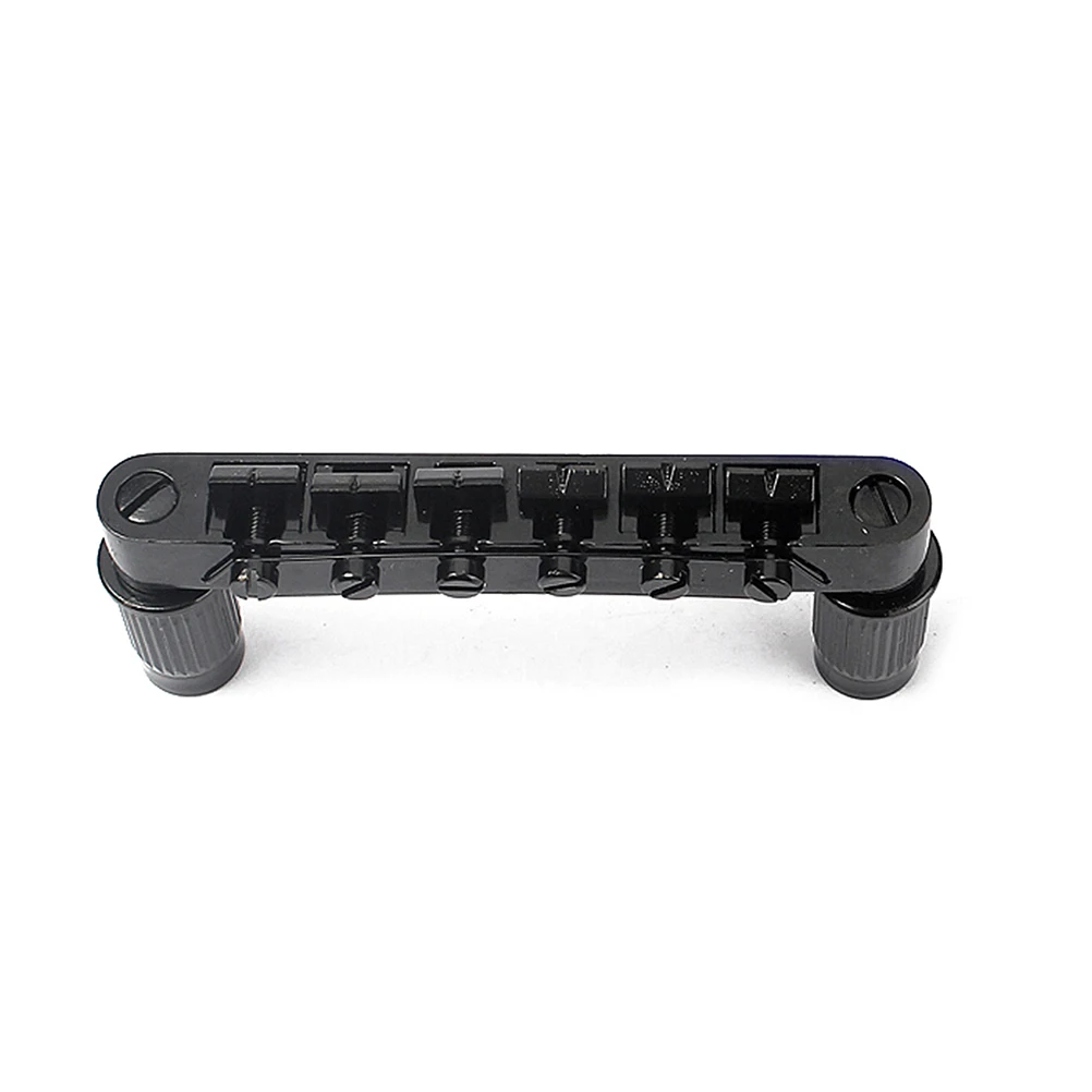 

Wraparound Guitar Bridge Saddle Tailpiece Combo for Electric Guitar Replacement Parts Accessories (Black)