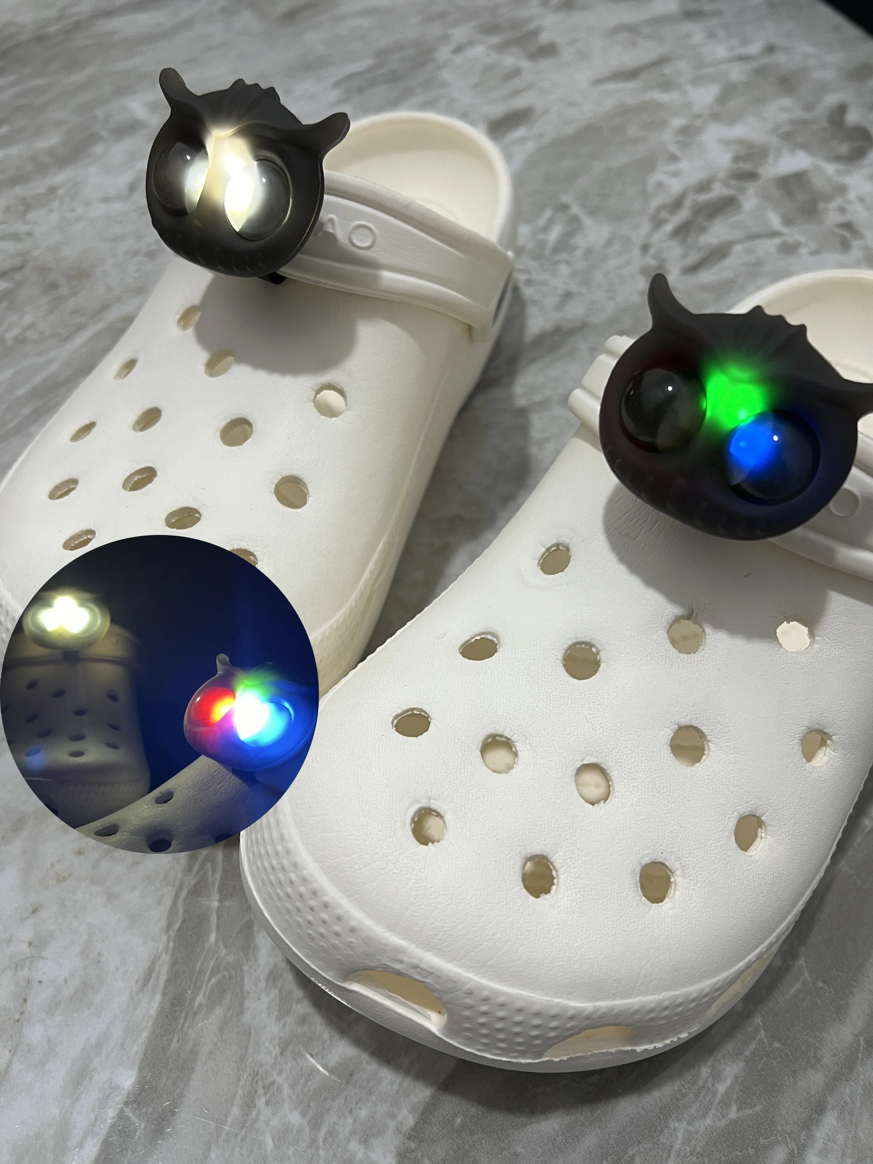 1PCS Owl Creative Shoe Light, Shoe Charms, Creative Luminescence Shoe Decoration Shoe Buckle Accessories