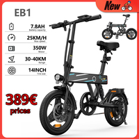 14 Inch EB1 Electric Bike 350W Motor 36V7.8Ah Battery 30-40KM Range 25km/h Max Speed Rear Suspension Lightweight Commuter E-Bike