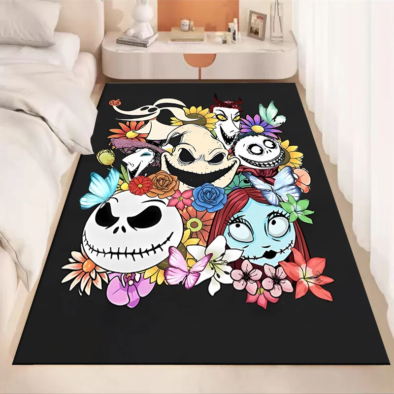 Disney The Nightmare Before Christmas Jack Skellington Kid Room Play Floor Mat Gifts Outdoor Non-slip Carpet Birthday Gift