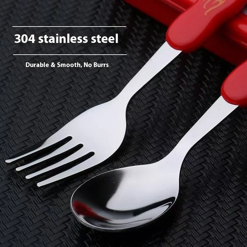 Set Sendok Garpu Mobil Lightning McQueen Baru, Peralatan Makan Stainless Steel yang Praktis, Produk Gaya Hidup Periferal Anime Kartun, Hadiah