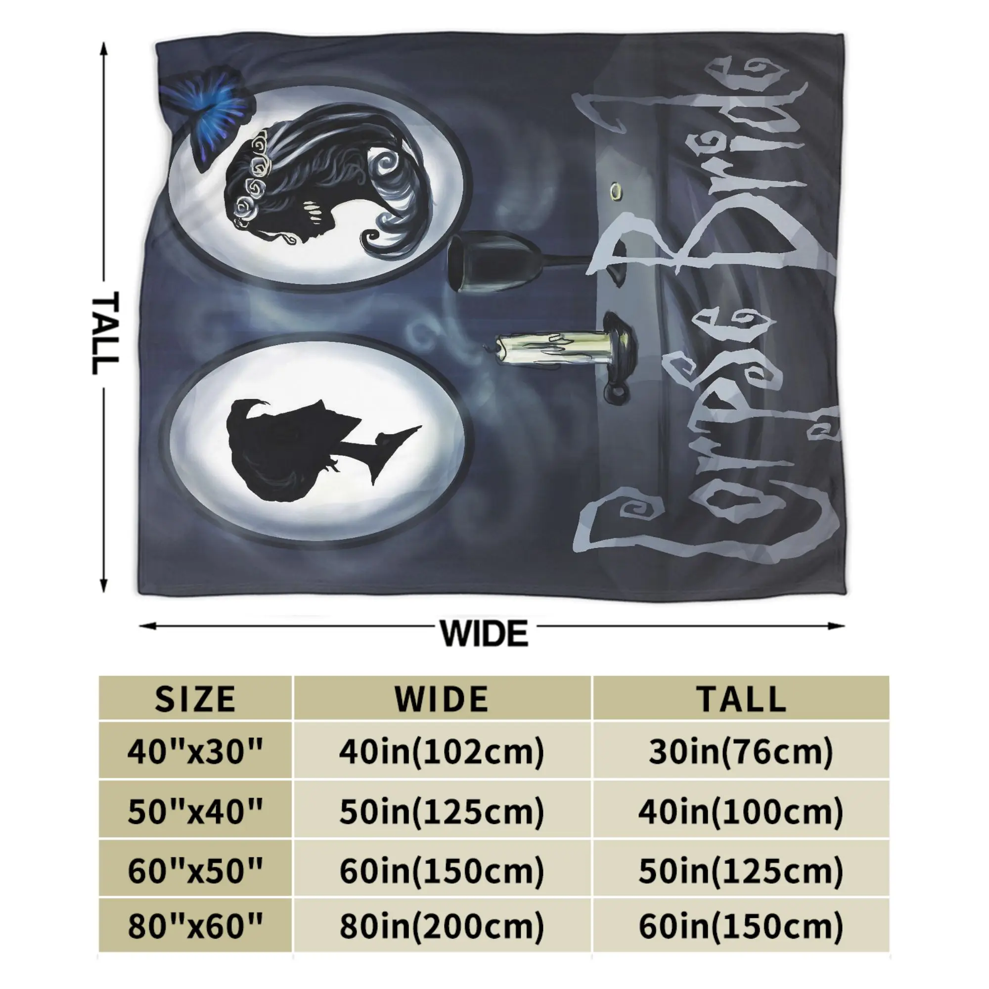 جثة العروس إميلي وفيكتور بطانية الفانيلا ربيع الخريف متعددة الوظائف سوبر الدافئة رمي البطانيات للسرير لحاف في الهواء الطلق