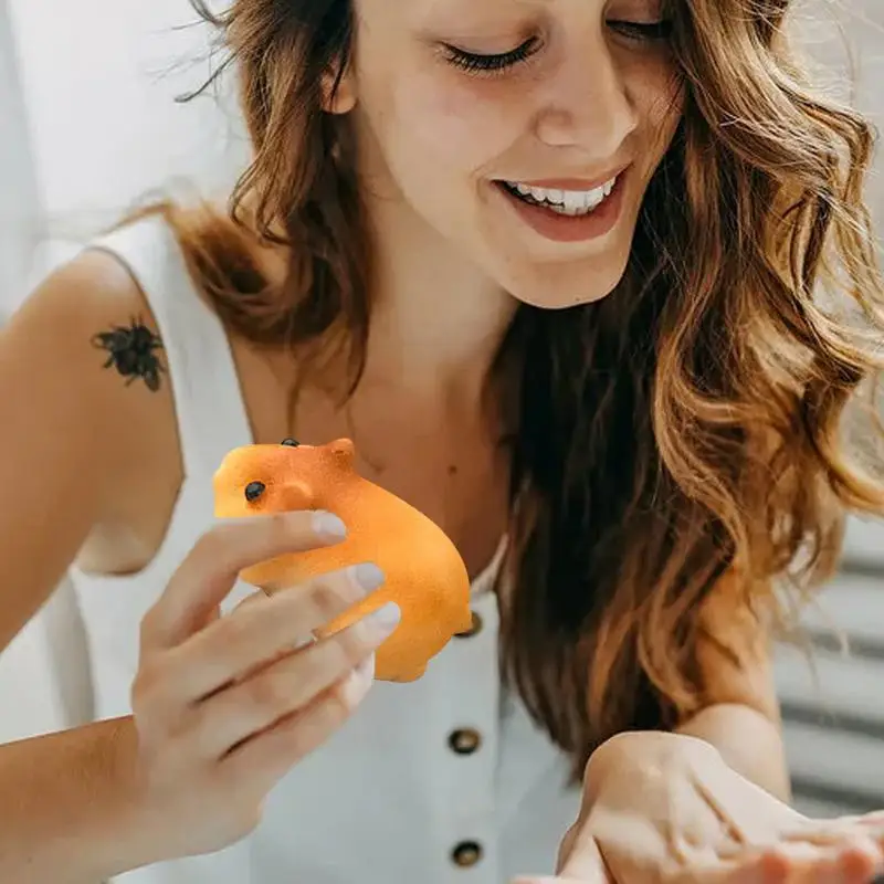 บีบความเครียดบรรเทาของเล่นหนูแฮมสเตอร์รูปร่างช้า Rebound Fidget ตลกบีบความเครียดบรรเทา Fidget สําหรับเด็กและผู้ใหญ่นุ่ม