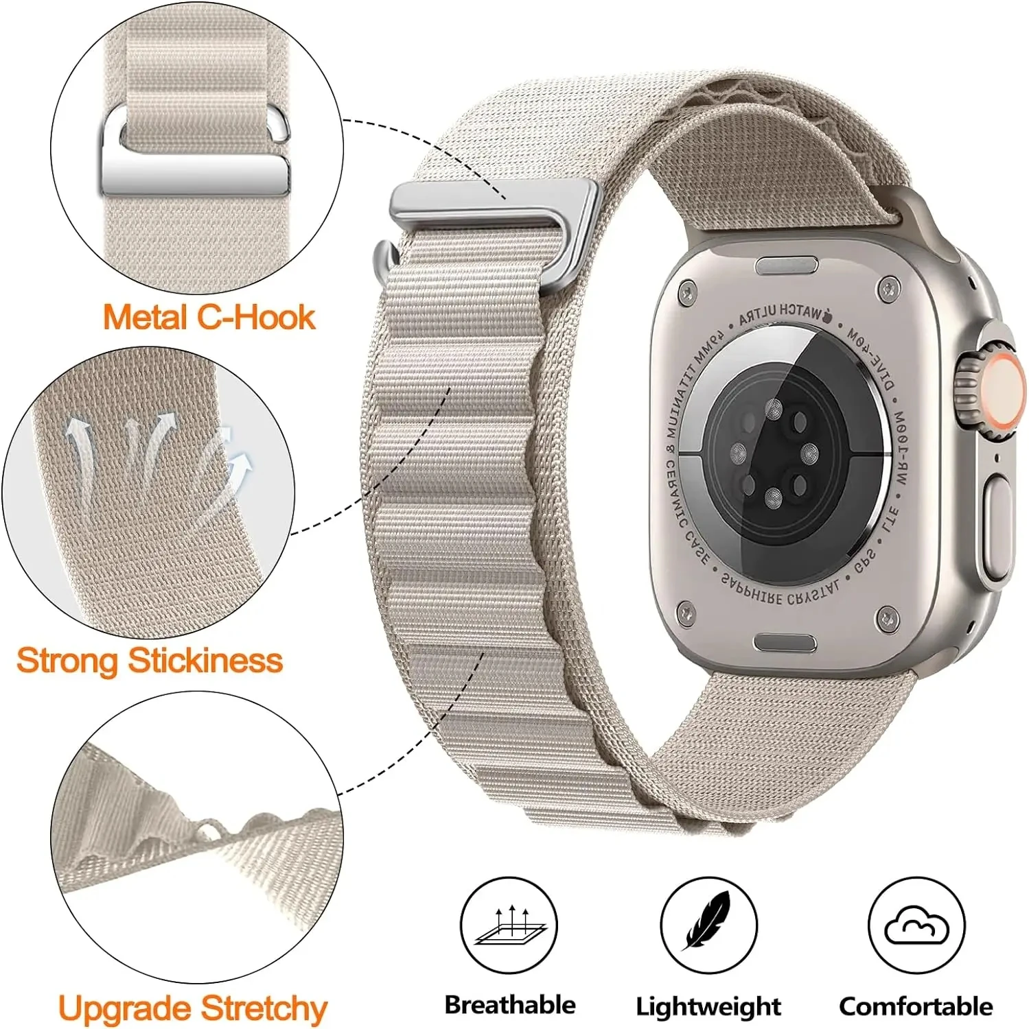 Alpine Strap for Apple Watch Band 45mm 49mm Iwatch Series 10 42mm 46mm 9 8 7 Se Ultra 2 Watchband 44mm 41mm 40mm Correa Bracelet