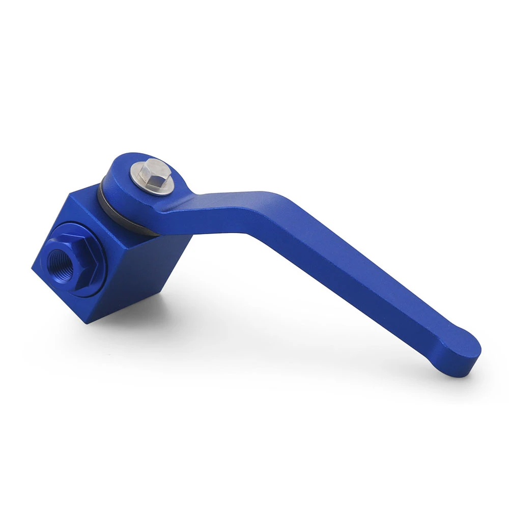 الأزرق 1/8 "NPT البليت الألومنيوم خط الفرامل قفل التحكم في تدفق الوقود اغلاق قطع صمام السيارات جزء