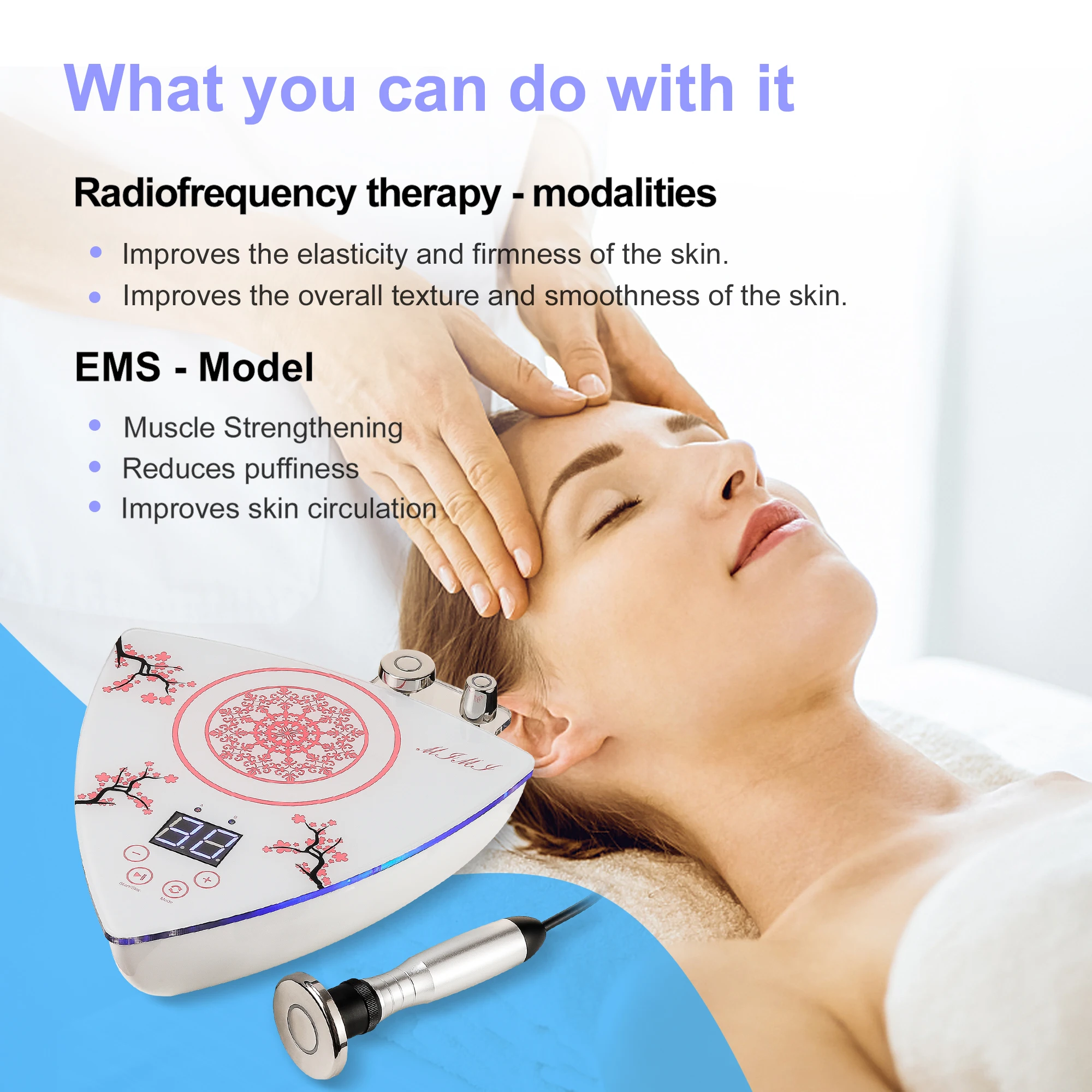 EMS Facial Body Radio Frequency Machine Skin Tightening Face Lifting RF Beauty Device Professional Home RF Skin Care Anti Aging