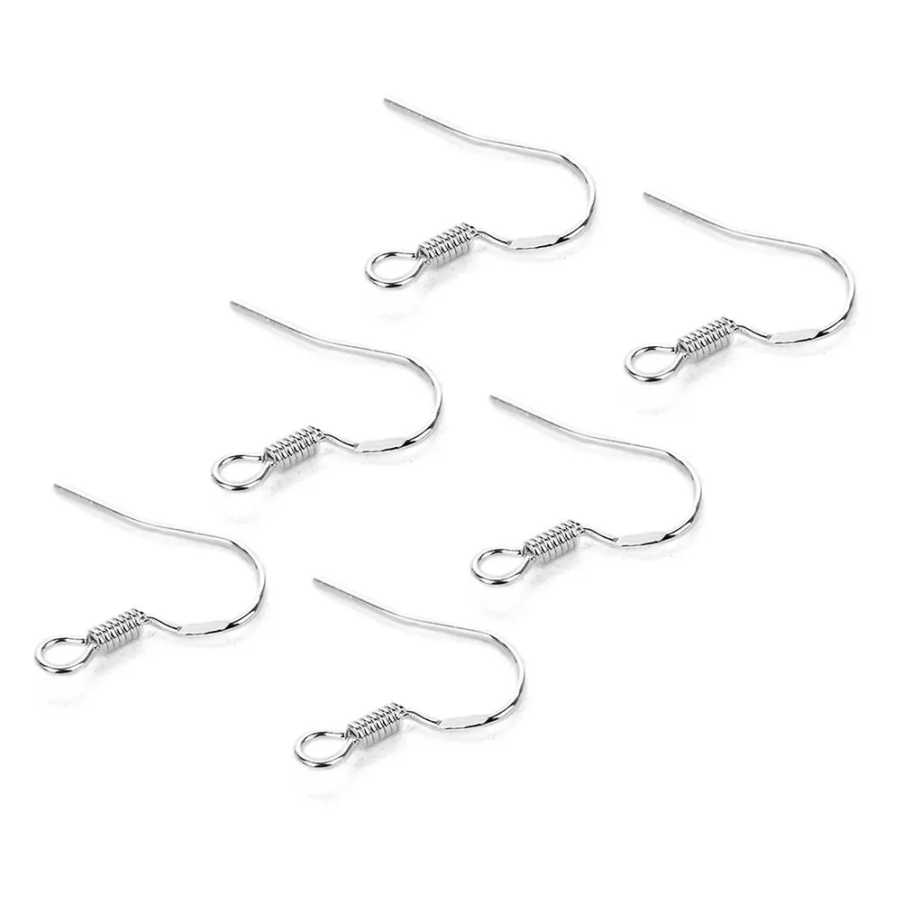 

20 Pcs Anti Allergy Sterling Silver Earrings Accessories Simple DIY Parts Pendant Hypoallergenic Lightweight Women Jewelry